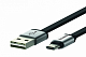 Olmio Usb Cable Micro 1M, two-sided Black